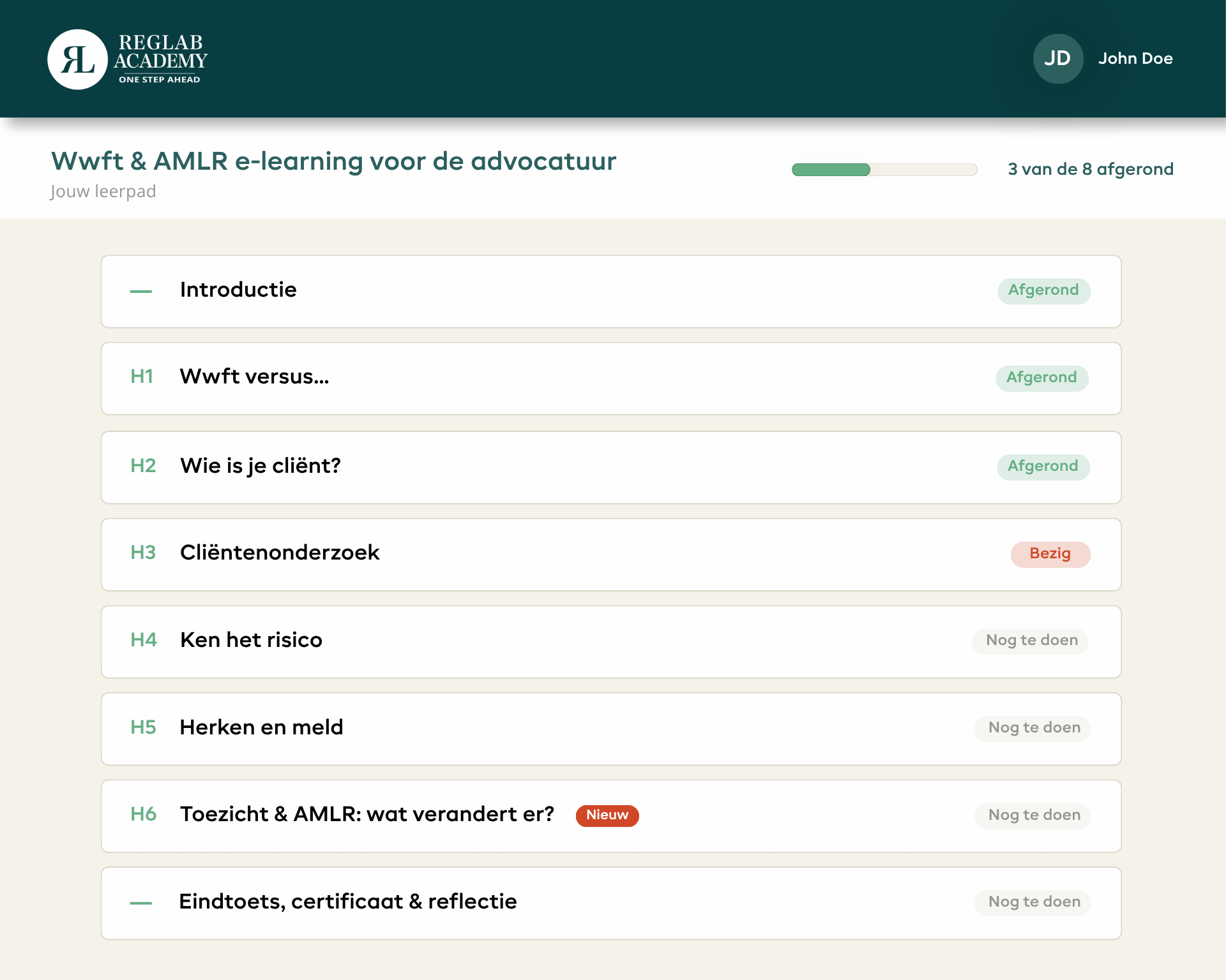 UI e-learning - leerpad UI e-learning - leerpad